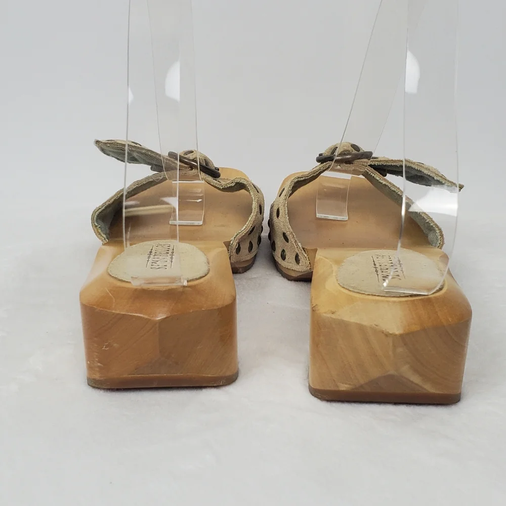 Seychelles Wood Tan Studded Sandals 8.5